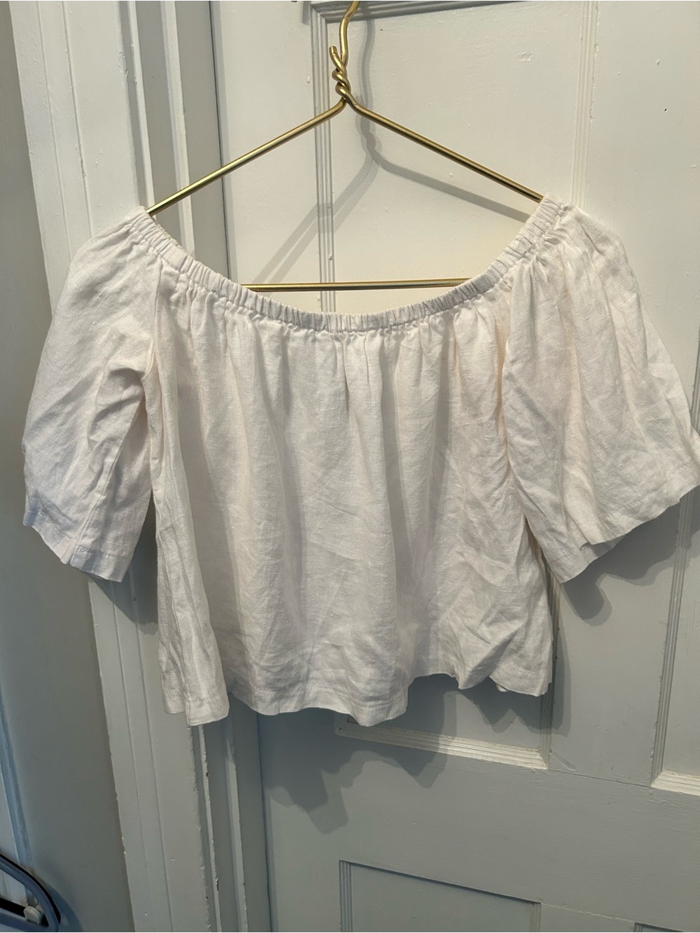 Reformation Off Shoulder  linen top sz XS